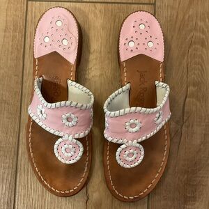 Jack Rogers Flat Leather Sandal Size 7